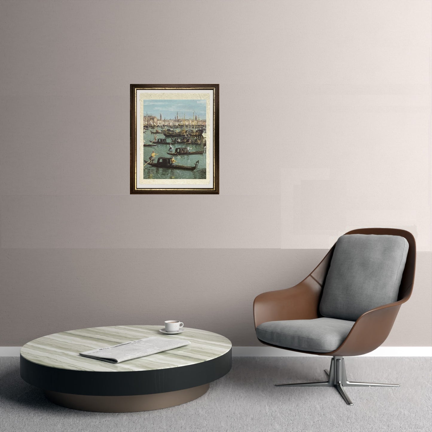 Gondolieri vicino all'ingresso del Canal Grande - Giovanni Antonio Canal detto Canaletto