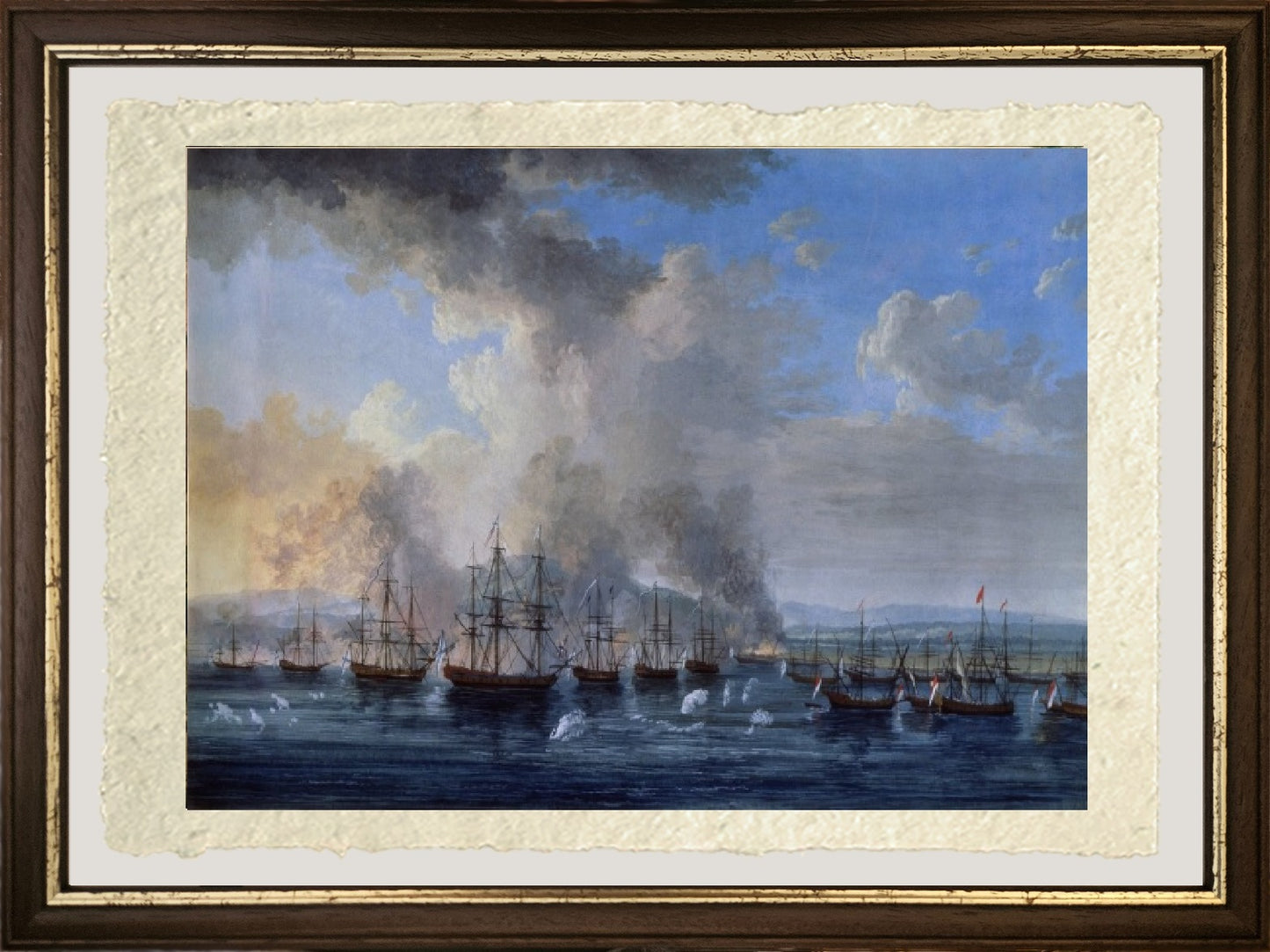 Guerra russo-ottomana: La battaglia navale del castello di Damietta nel 1770 - Jakob-Philipp Hackert