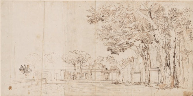 I giardini della Villa Medici - Gaspar van Wittel - Gaspare Vanvitelli
