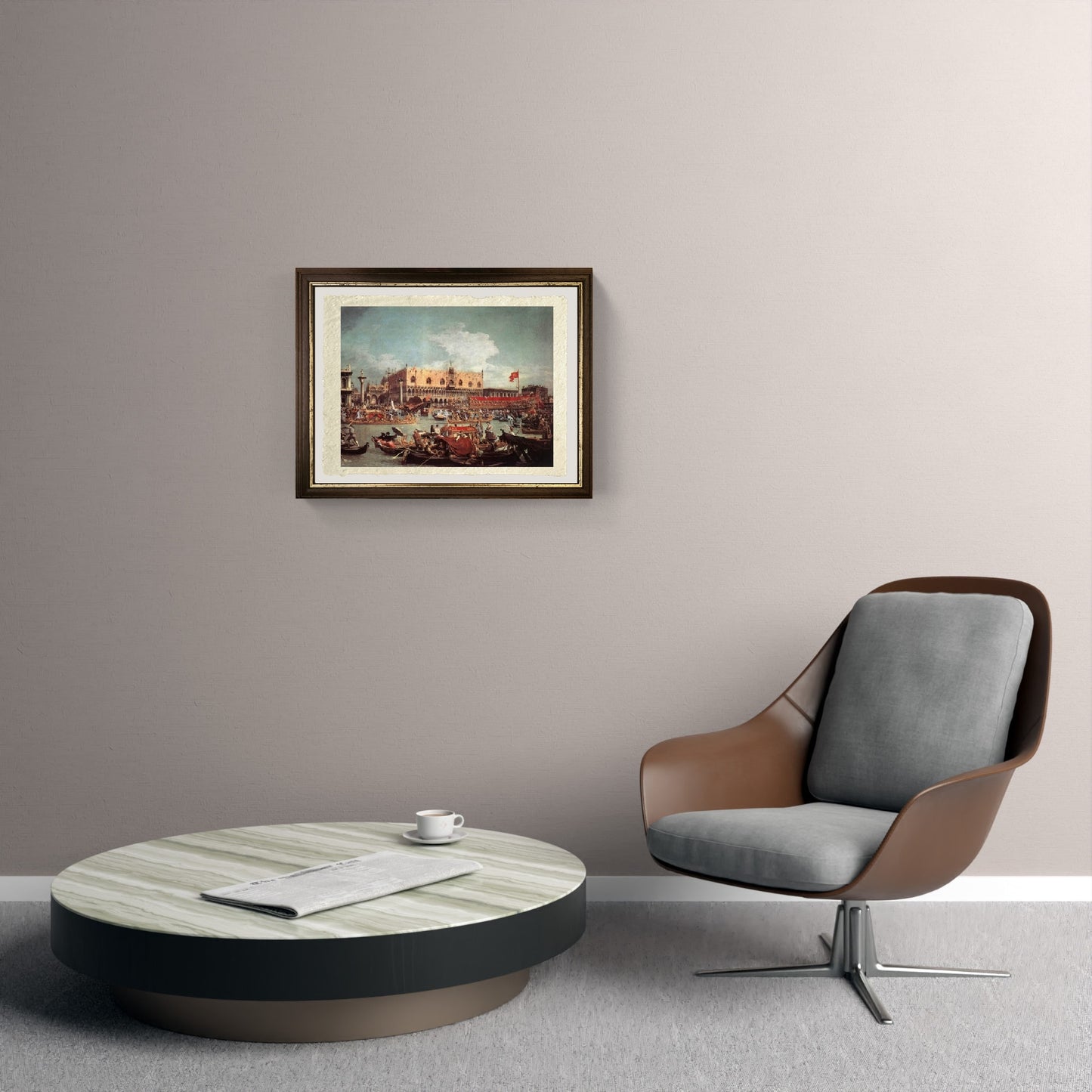 The Bucintoro returning to the dock on ascension day - Giovanni Antonio Canal, known as Canaletto