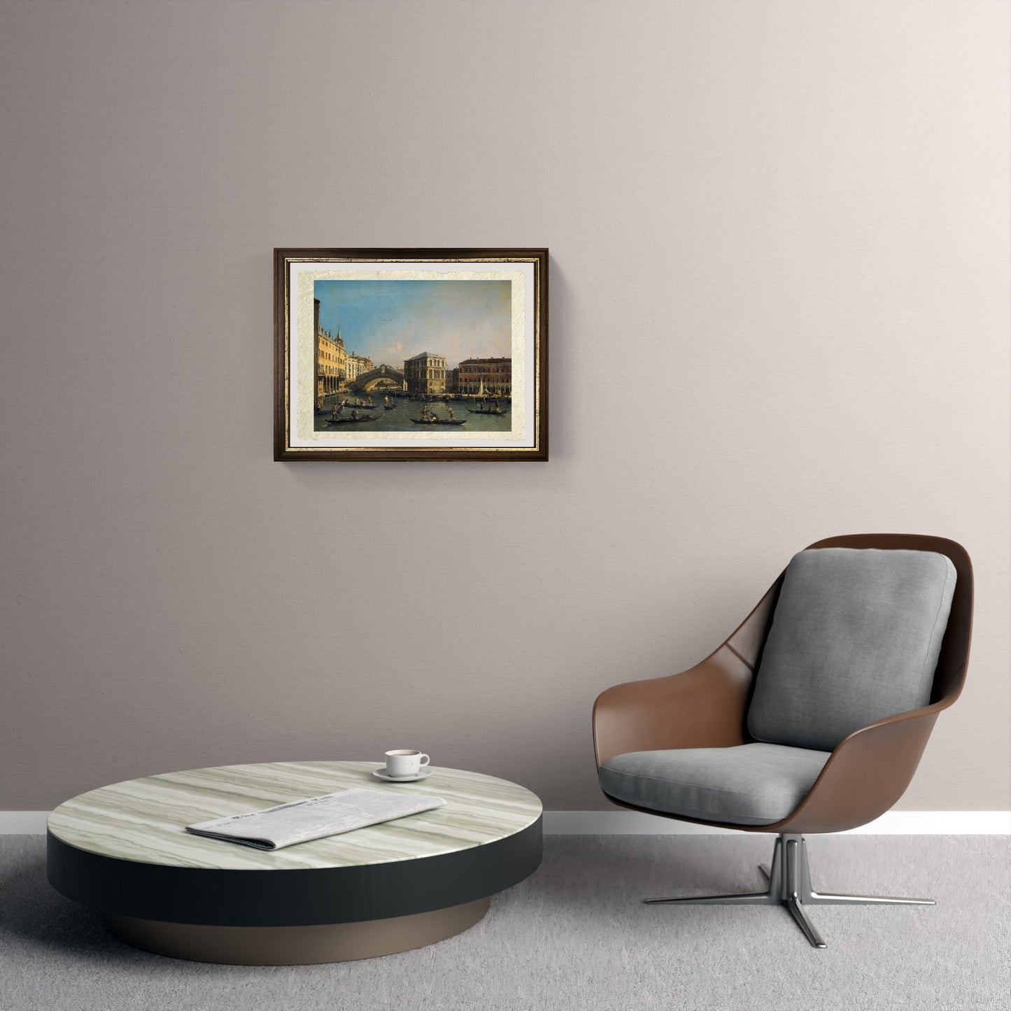 The Grand Canal with the Rialto Bridge and the Fondaco dei Tedeschi - Giovanni Antonio Canal, known as Canaletto