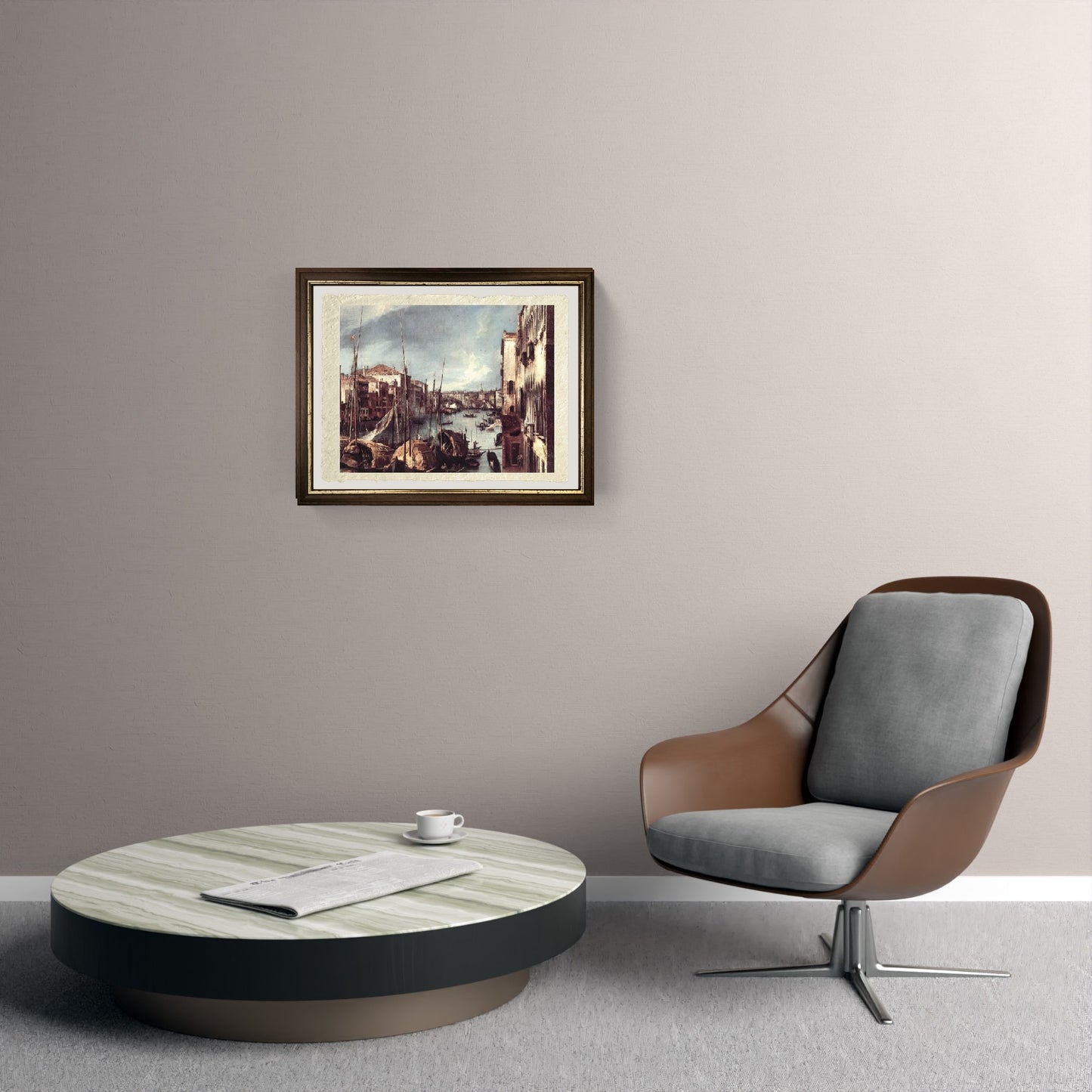 The Grand Canal with the Rialto Bridge in the background - Giovanni Antonio Canal, known as Canaletto