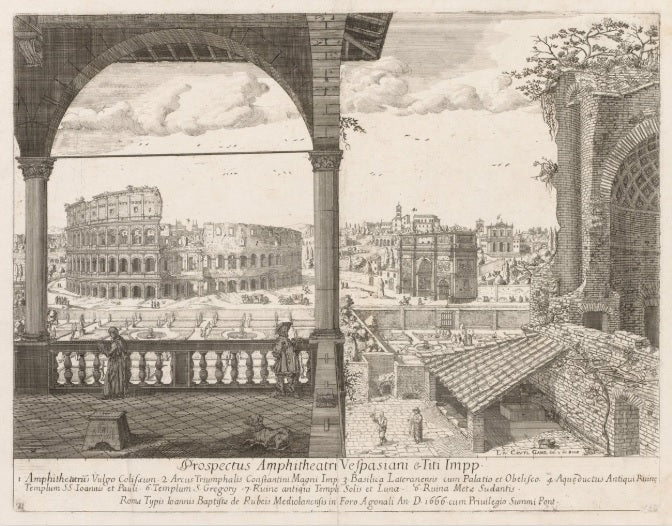 View of Rome with St. Peter's and Castel Sant' Angelo in the Distance, 1685 - Gaspare Vanvitelli - Gaspar van Wittel