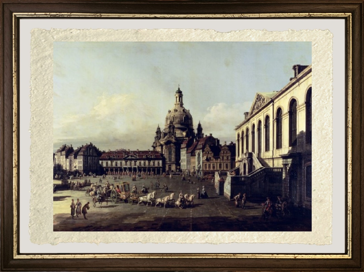 Il Neuer Marktplatz a Dresda, 1747 - Bernardo Bellotto