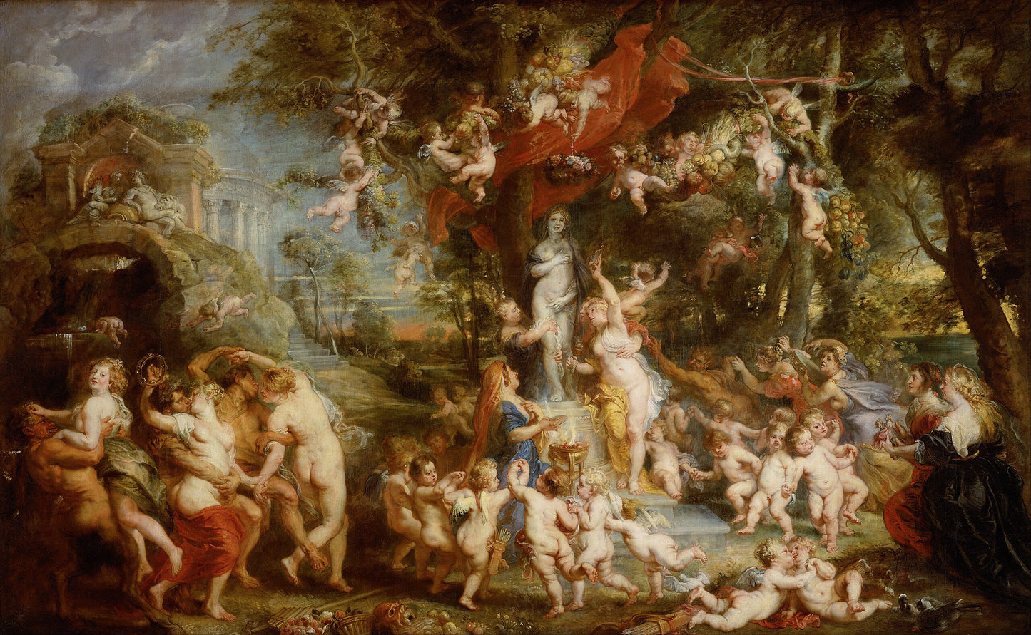 Il festino di Venere - Peter Paul Rubens su pregiata carta Amalfi