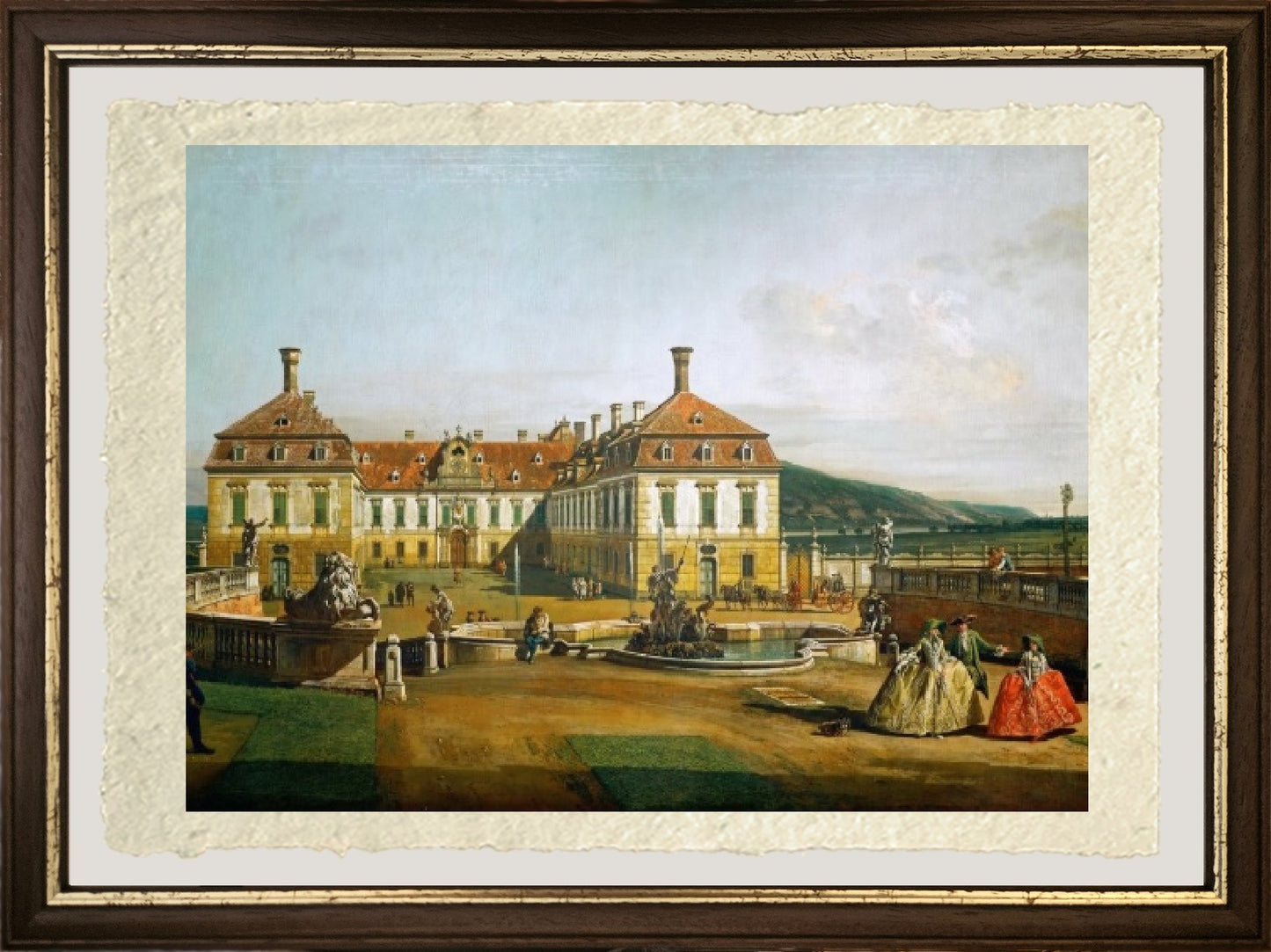 Il castello imperiale di Schlosshof, lato del cortile d'onore - Bernardo Bellotto