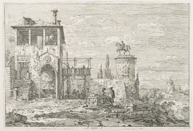Il monumento equestre - Giovanni Antonio Canal detto Canaletto