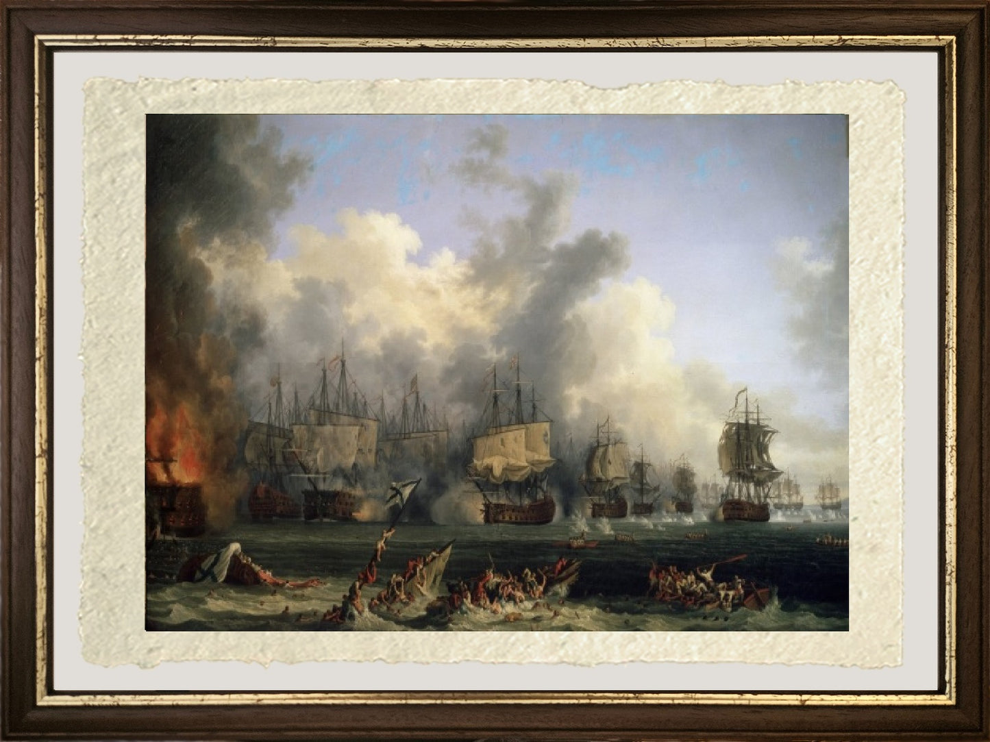 Il naufragio delle navi turche durante la battaglia di Chesma - Jakob-Philipp Hackert