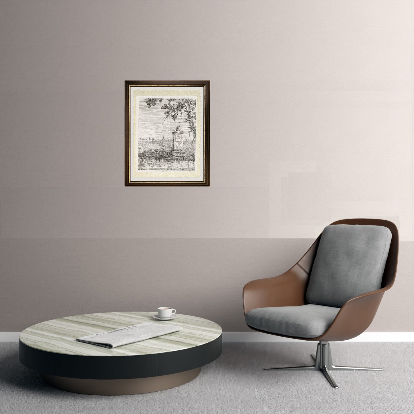 Il piccolo monumento sotto un albero - Giovanni Antonio Canal detto Canaletto