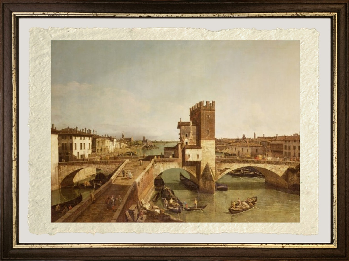 View of Verona with Ponte delle Navi - Bernardo Bellotto