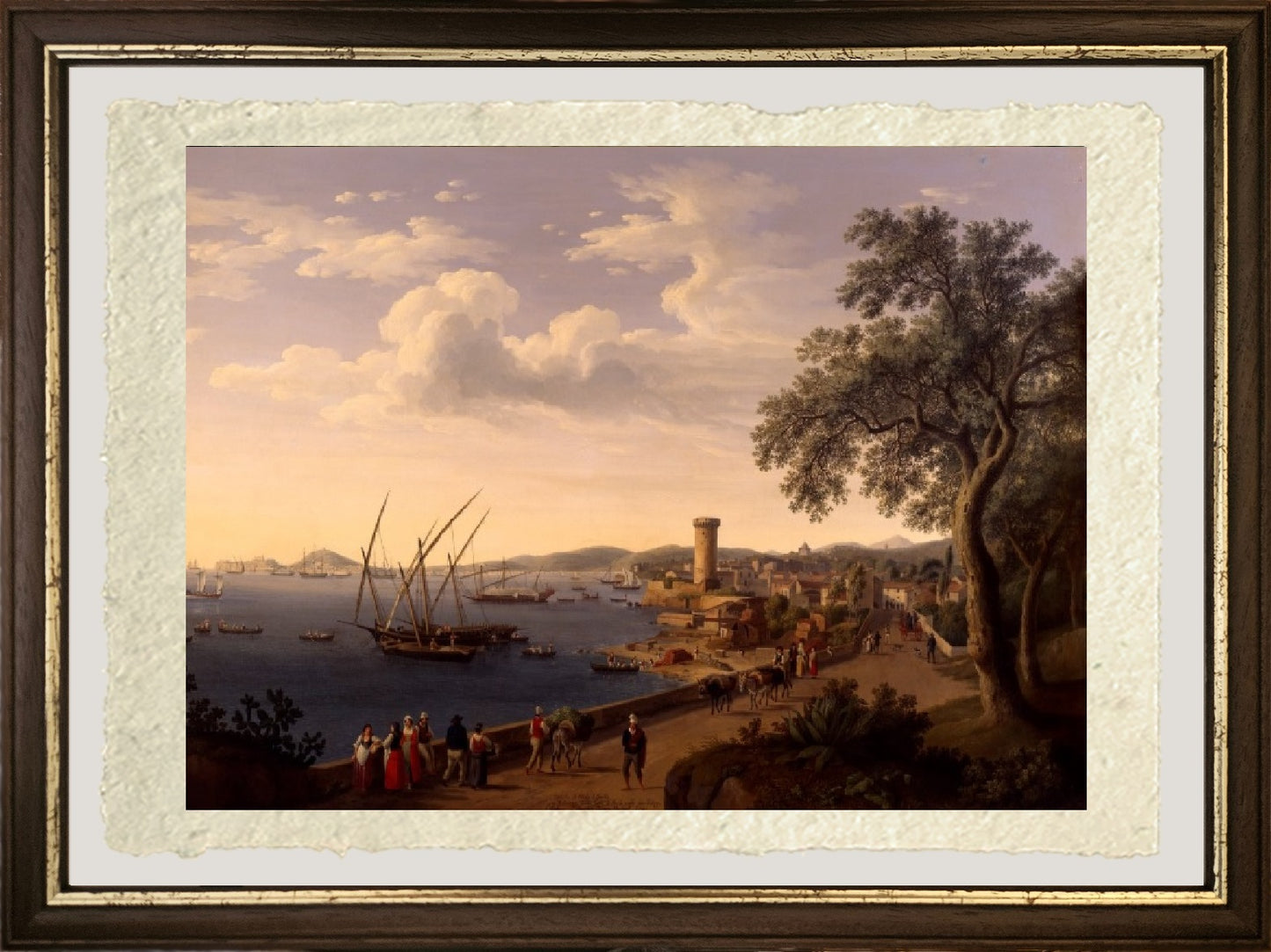 Il porto di Gaeta, il molo e la fortezza - Jakob-Philipp Hackert