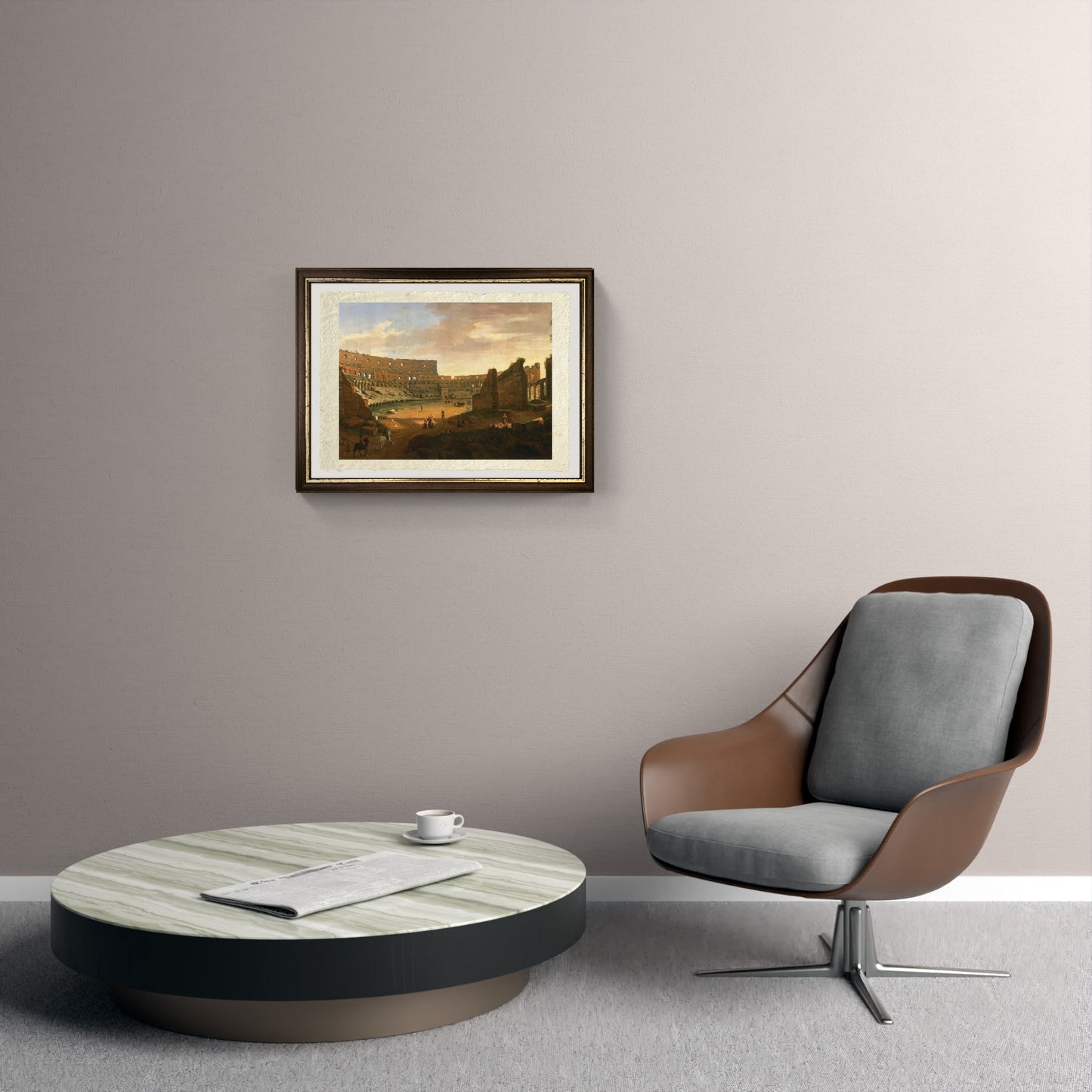 Interior of the Colosseum (detail) - Gaspare Vanvitelli - Gaspar van Wittel