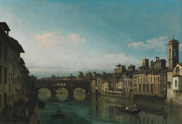 L'Arno a Firenze con il Ponte Vecchio, 1745 - Bernardo Bellotto