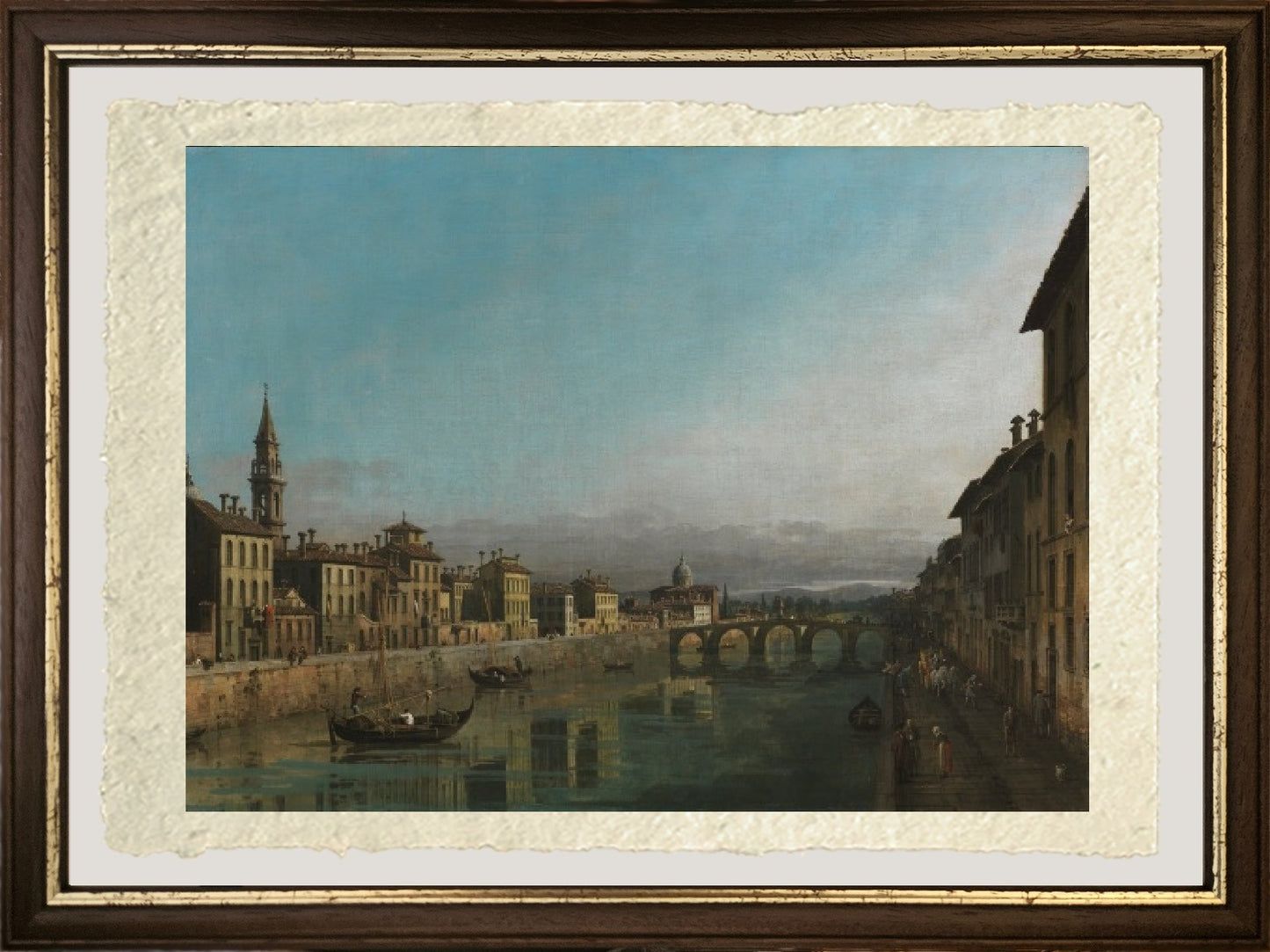 L'Arno a Firenze con il ponte alla Carraia, 1745 - Bernardo Bellotto