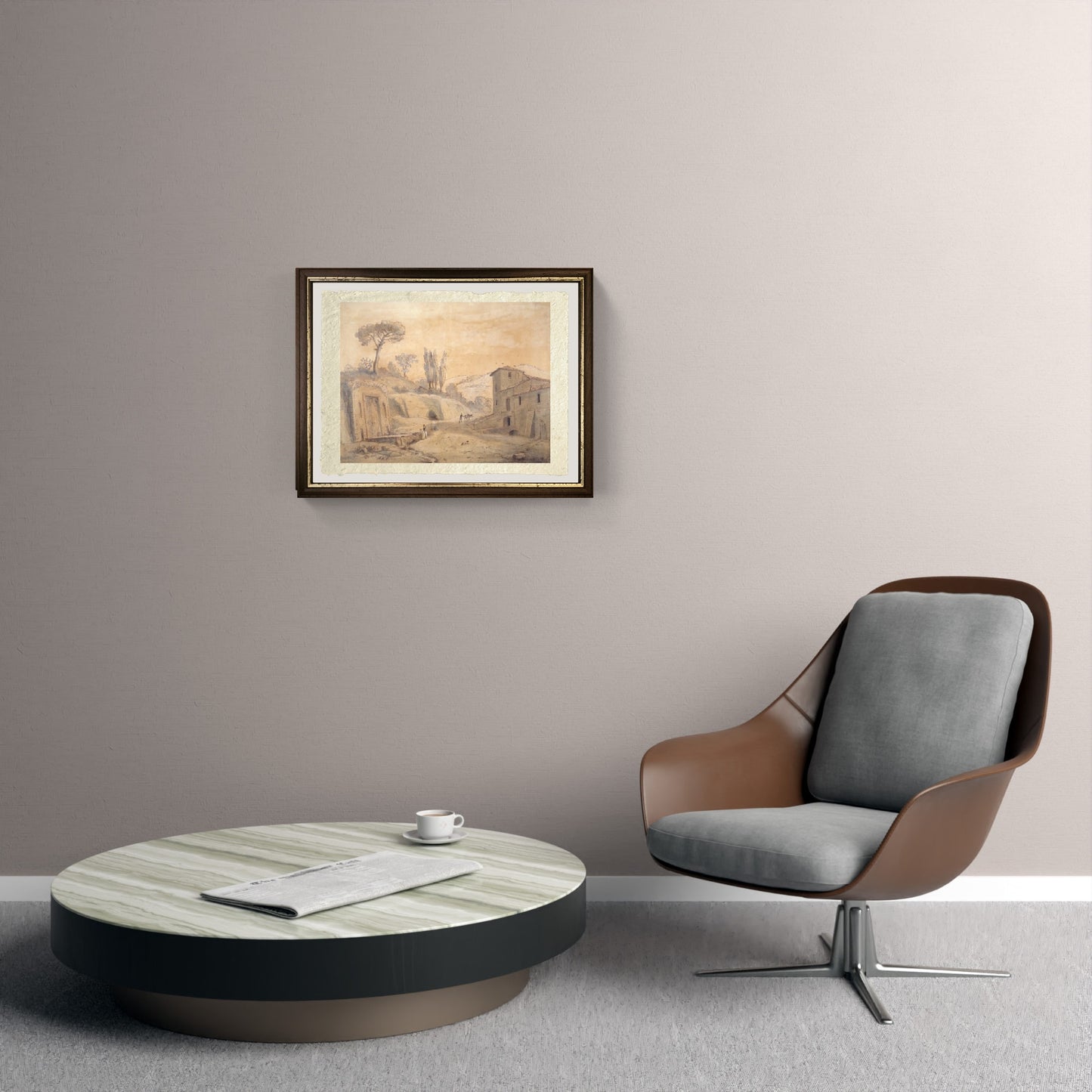 The Ancient Fountain and Arch in Grottaferrata, Rome - Gaspare Vanvitelli - Gaspar van Wittel