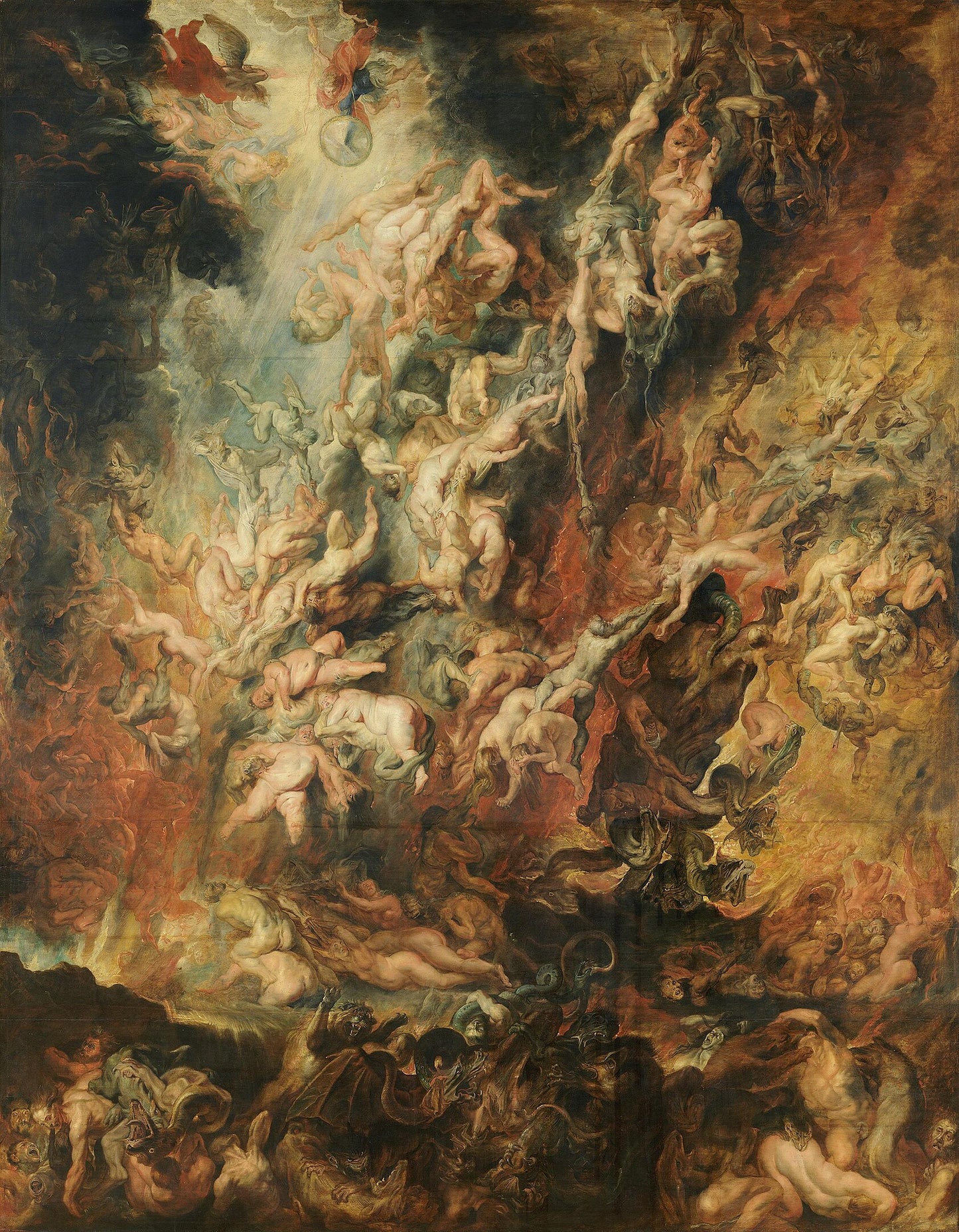 La caduta dei dannati - Peter Paul Rubens su pregiata carta Amalfi