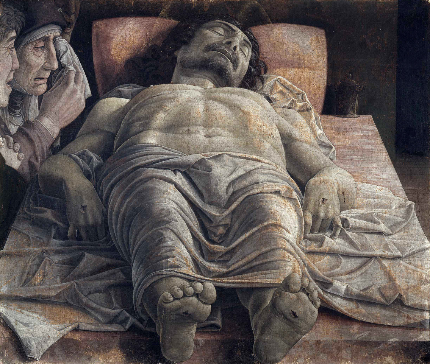 Cristo morto di Andrea Mantegna su pregiata carta Amalfi