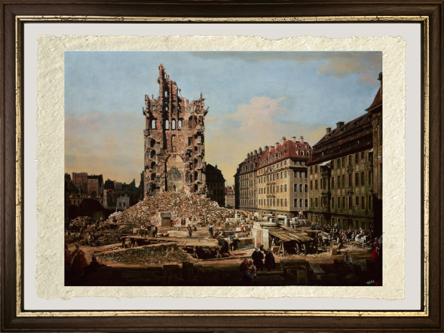 The ruins of the old Kreuzkirche - Bernardo Bellotto