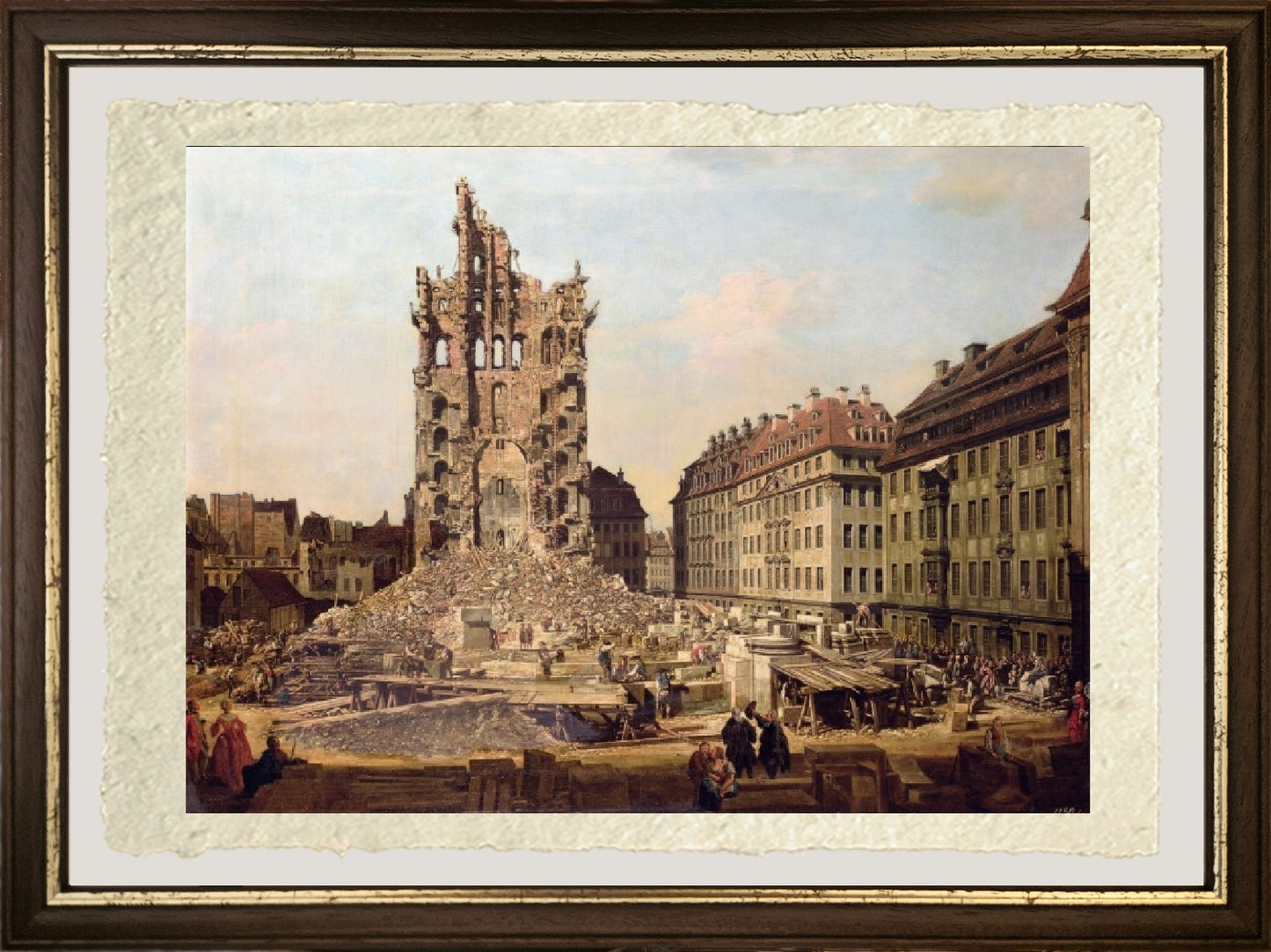 The ruins of the old Kreuzkirche in Dresden - Bernardo Bellotto