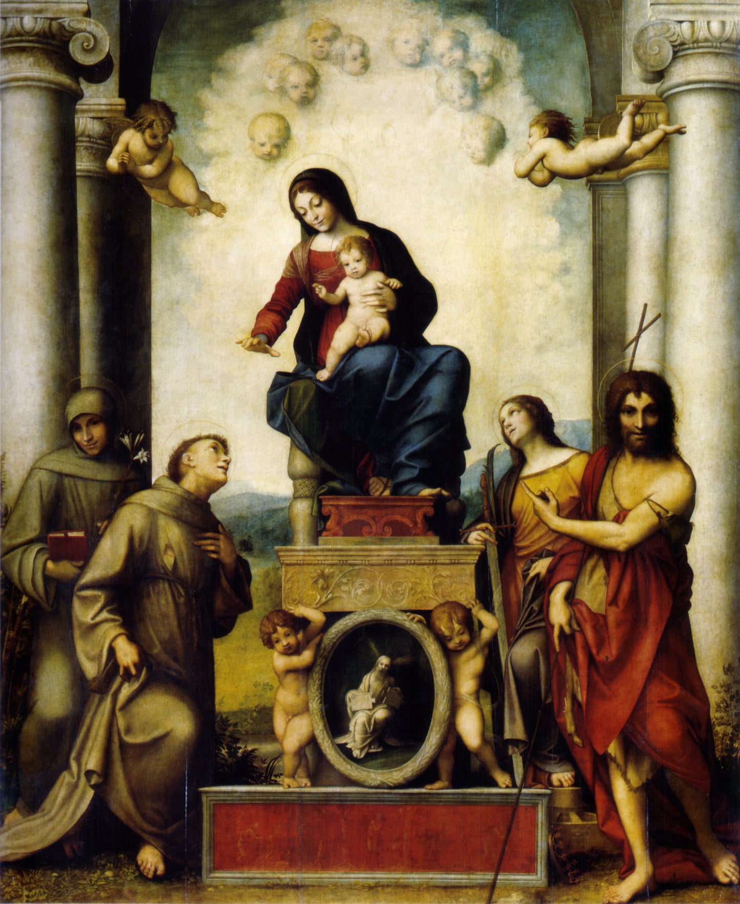 Madonna di San Francesco - Correggio - Antonio Allegri su pregiata carta Amalfi