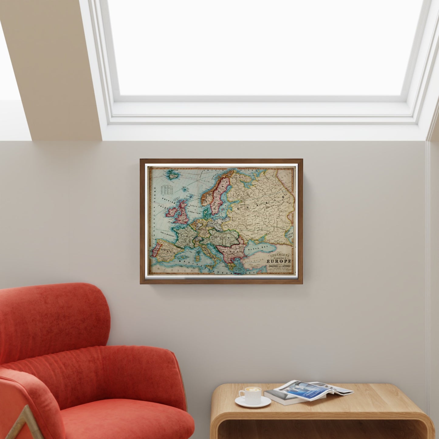 Mappa colorata dell'Europa del XIX secolo