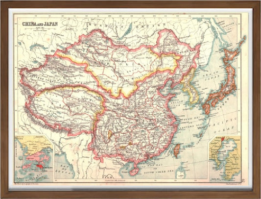 Mappa della Cina e del Giappone, 1902
