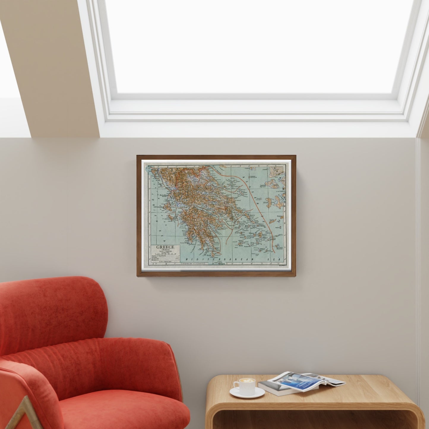 Mappa della Grecia moderna, 1910 - Emery Walker