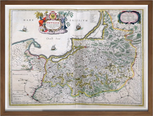 Mappa della Prussia orientale - Joan Blaeu