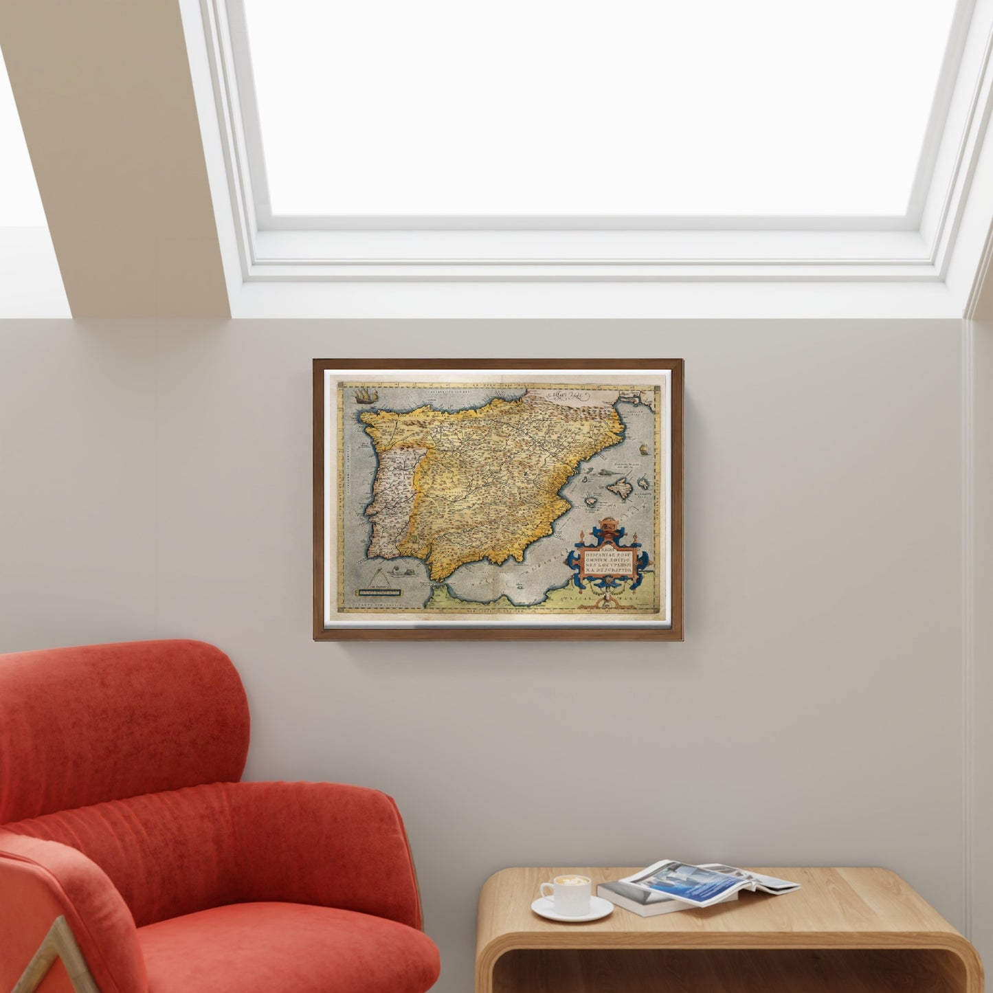 Mappa della penisola iberica (Spagna) di Abraham Ortelius