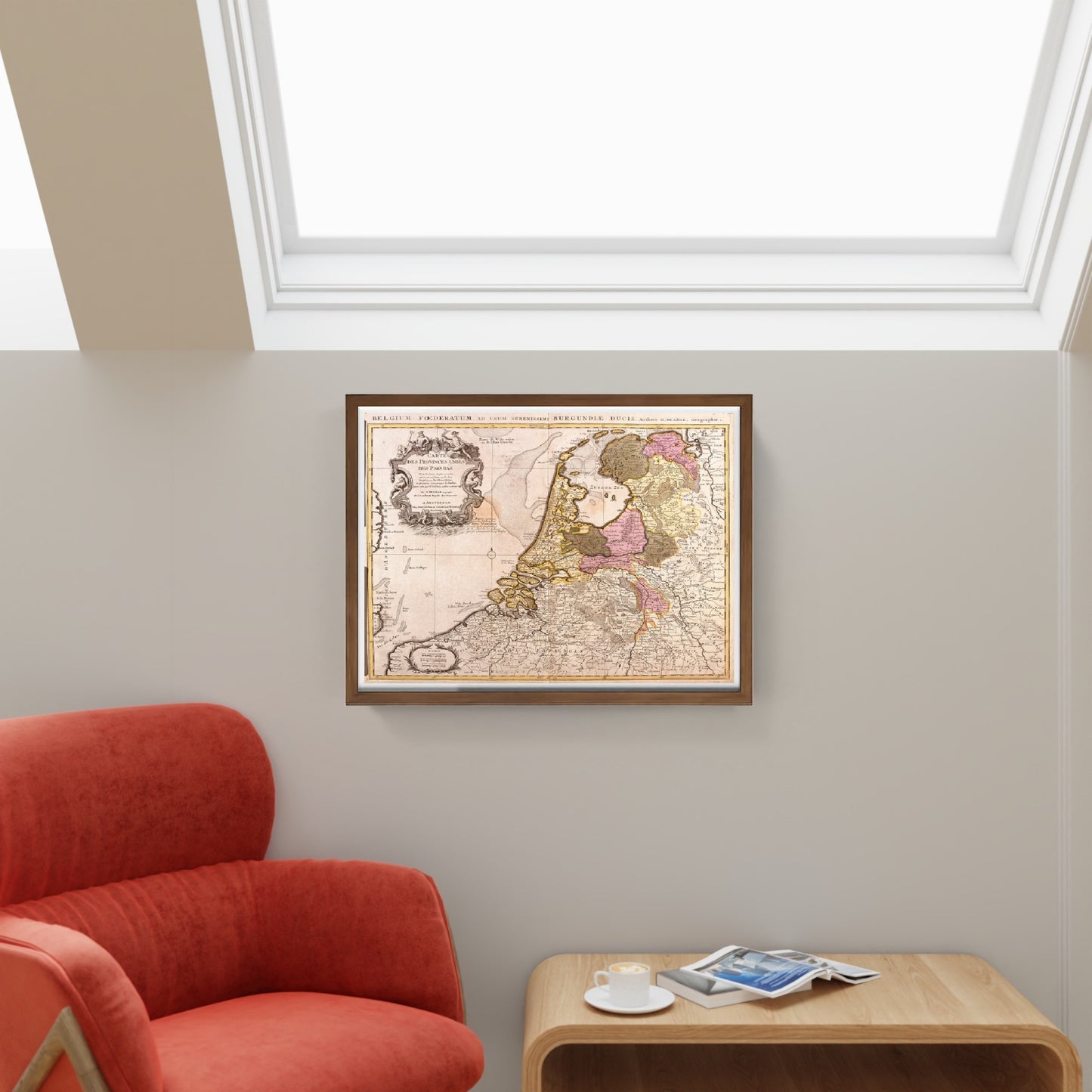 Mappa delle province unite dei Paesi Bassi - Guillaume Delisle