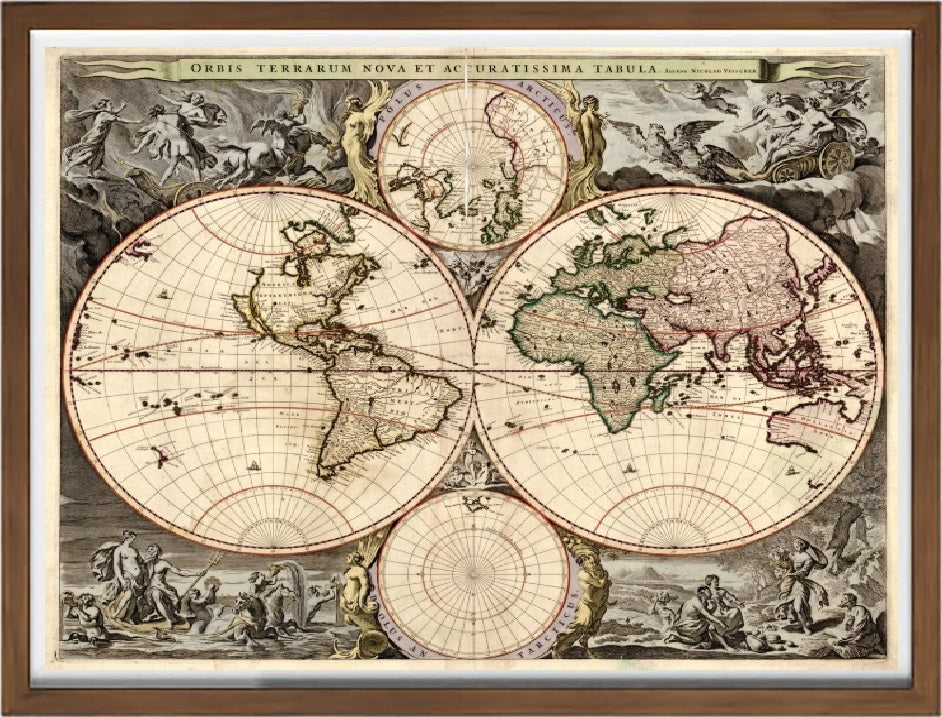 Mappa del mondo, 1690 - Nicolaes Visscher