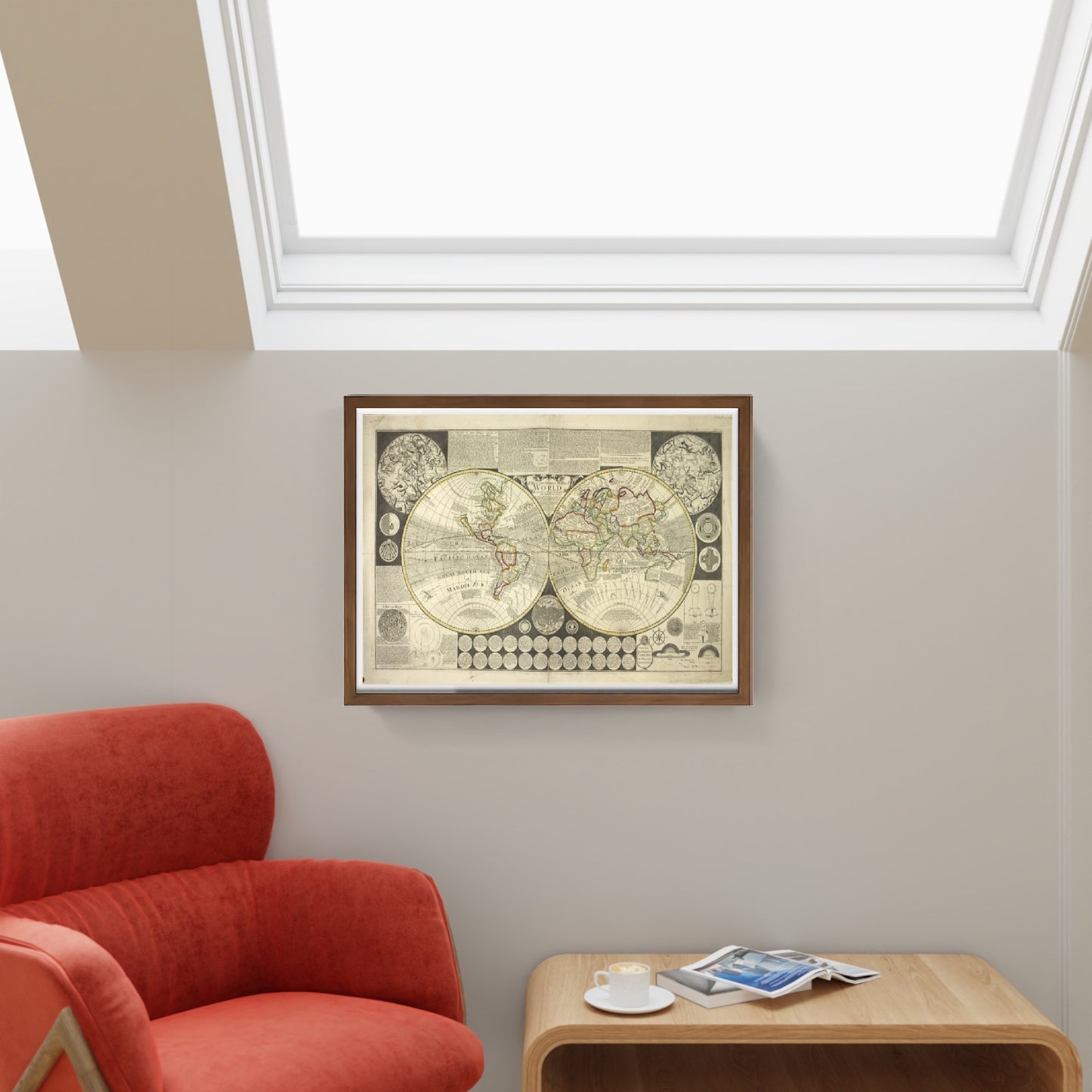 Mappa del mondo a due emisferi