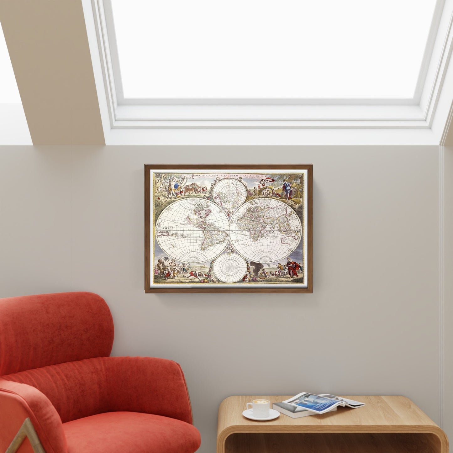 Mappa del mondo dall'Atlas Maior, 1705 - Frederick de Wit