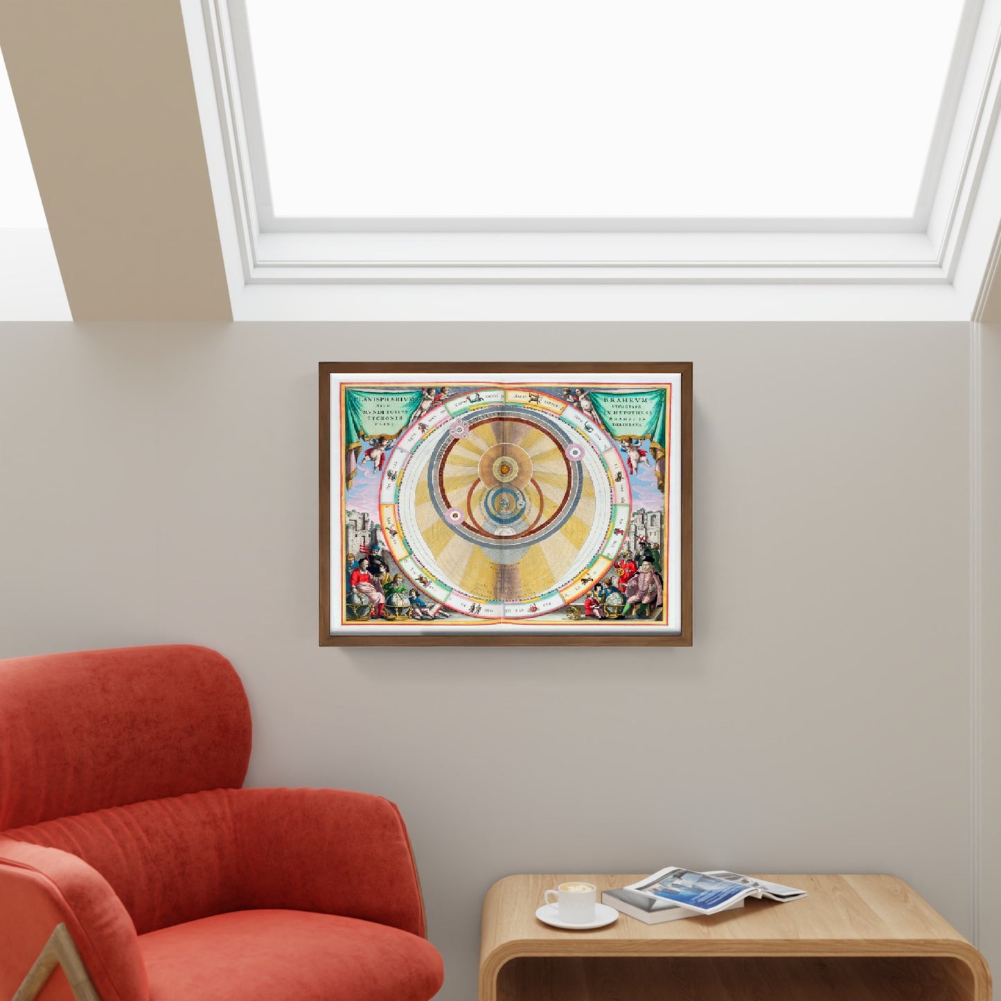 Mappa del sistema di orbite planetarie di Tycho Brahe - Andreas Cellarius