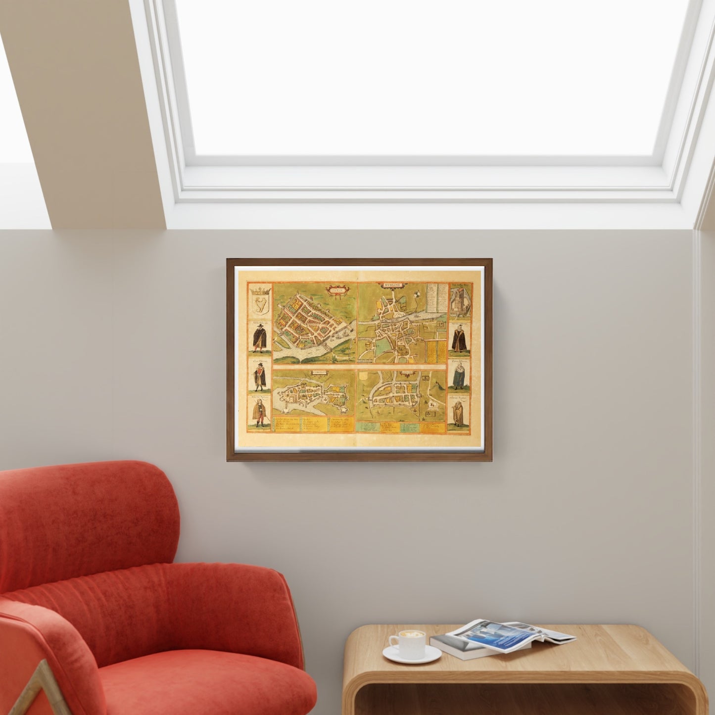 Mappa di Galway, Dublino - Georg Braun