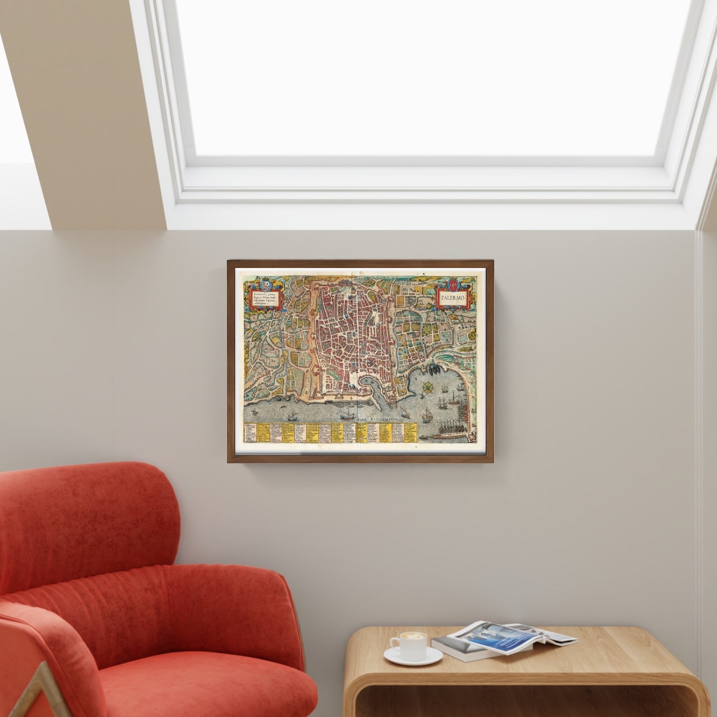 Mappa di Palermo di Georg Braun