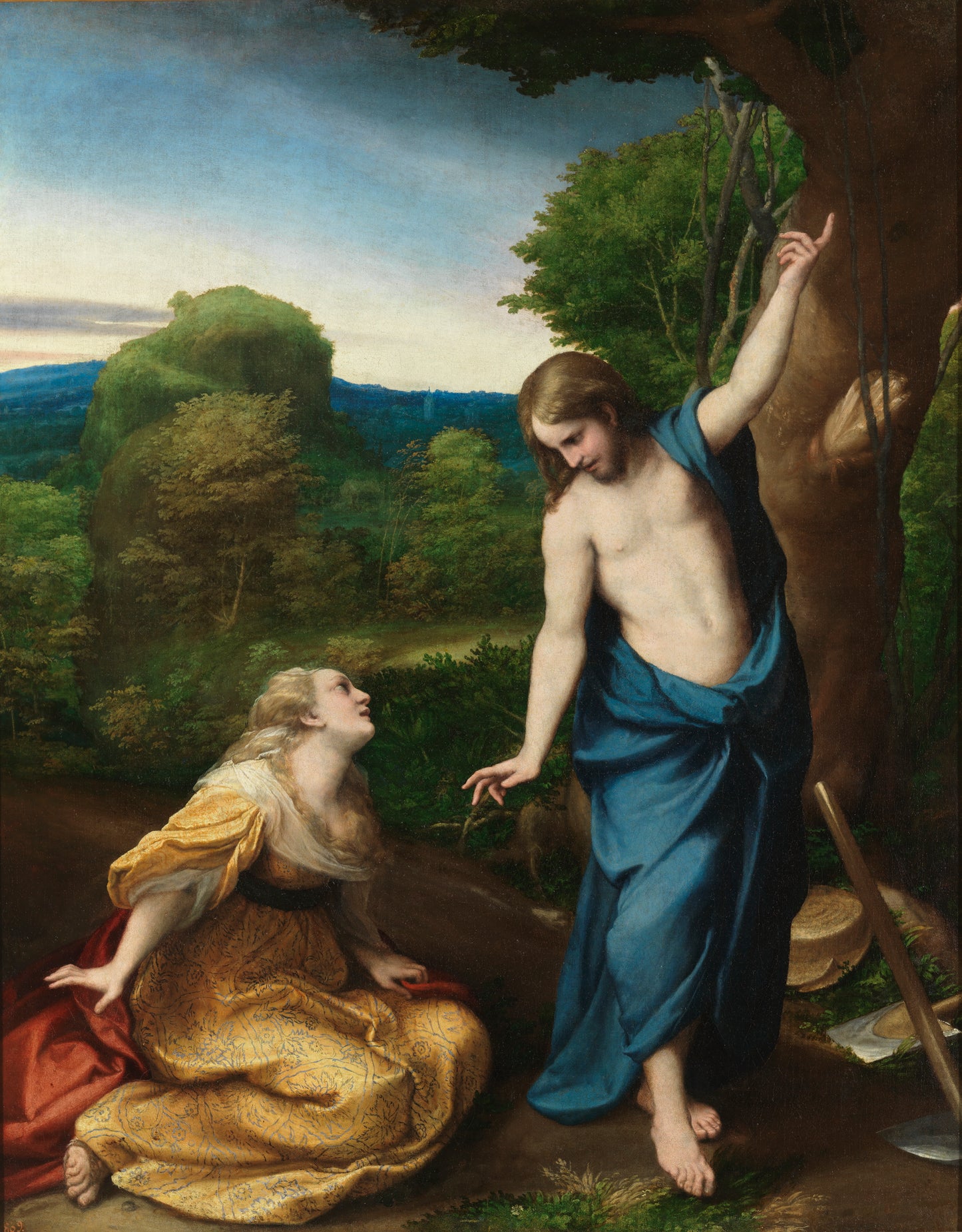 Noli me tangere di Correggio su pregiata carta Amalfi