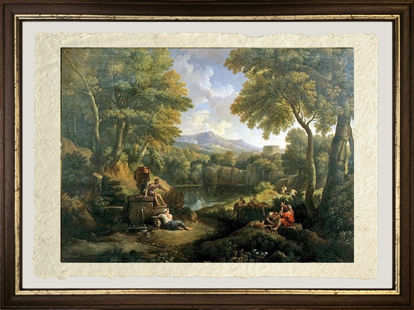 Paesaggio con figure a un pozzo - Jan Frans van Bloemen
