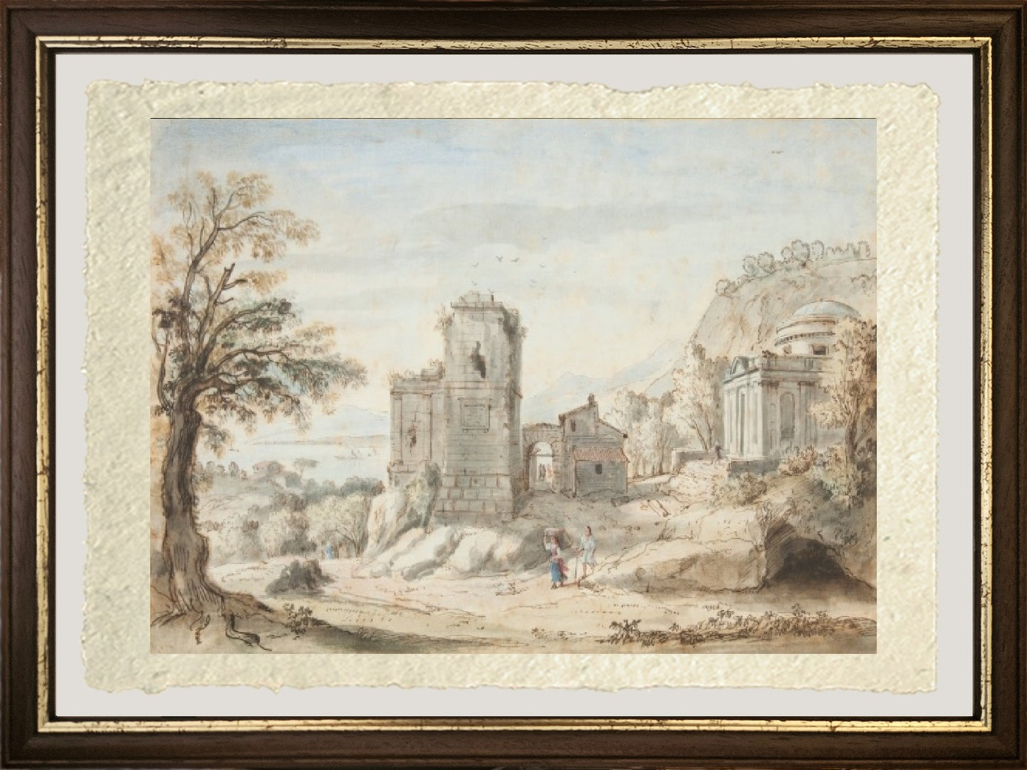 Paesaggio con rovine e un tempio, 1716 - Gaspare Vanvitelli - Gaspar van Wittel