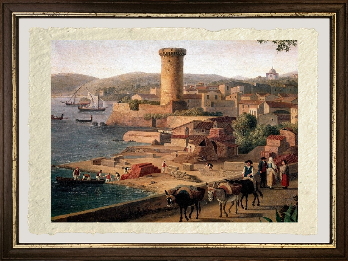 Paesaggio di Gaeta con fabbrica di mattoni - Jakob-Philipp Hackert