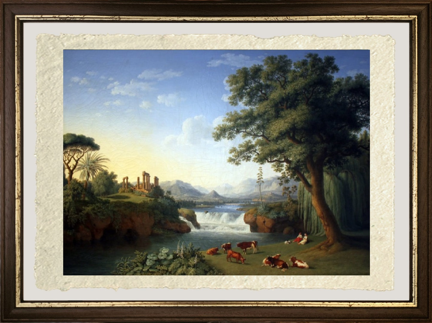 Paesaggio ideale con tempio di Giunone da Agrigento - Jakob-Philipp Hackert