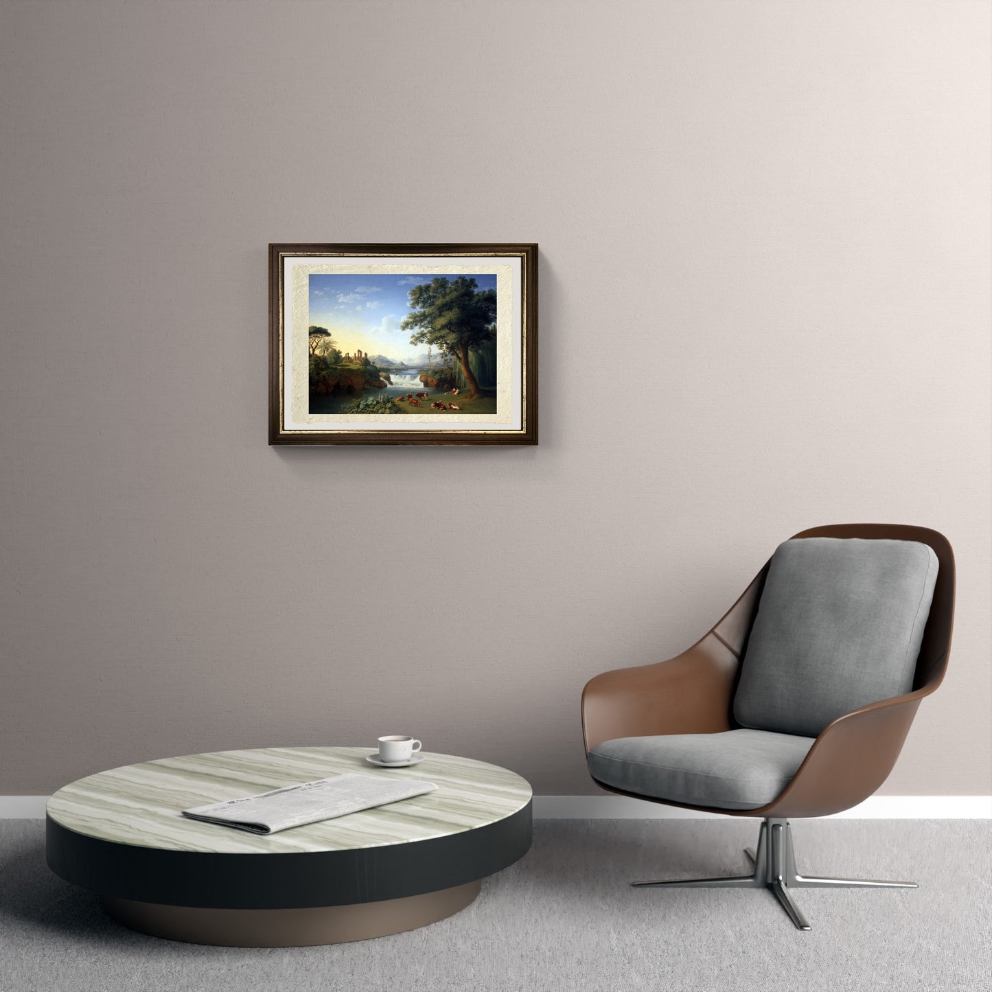 Paesaggio ideale con tempio di Giunone da Agrigento - Jakob-Philipp Hackert