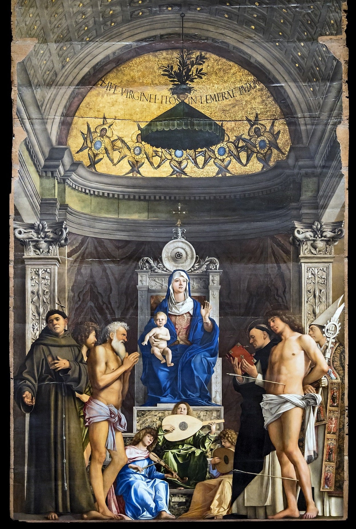 Pala di san Giobbe - Giovanni Bellini su pregiata carta Amalfi