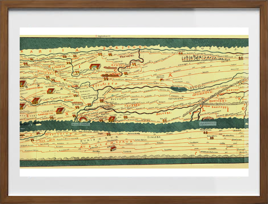 Pars III: Colonia, Treveri, Argentoratae (Segmenti II, III), Tabula Peutingeriana
