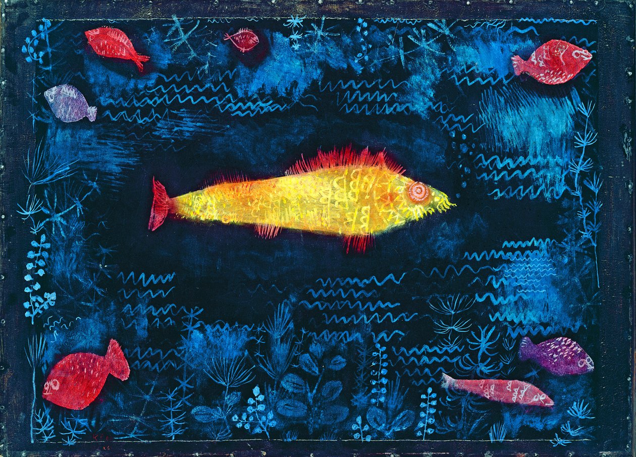 Il Pesce Rosso di Paul Klee su pregiata carta Amalfi