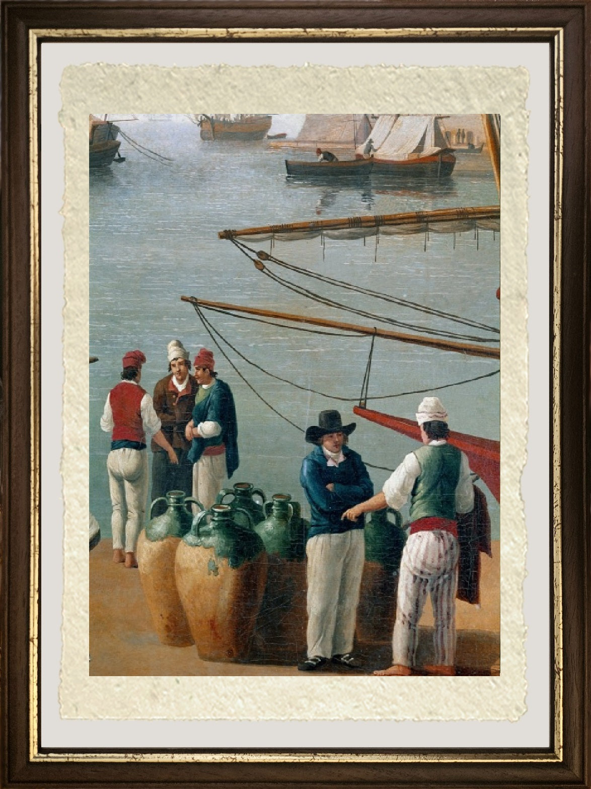 Pescatori e venditore di olio d'oliva a Napoli - Philippe Hackert