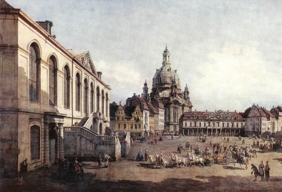 Piazza del Mercato Nuovo a Dresda dal Jüdenhof - Bernardo Bellotto