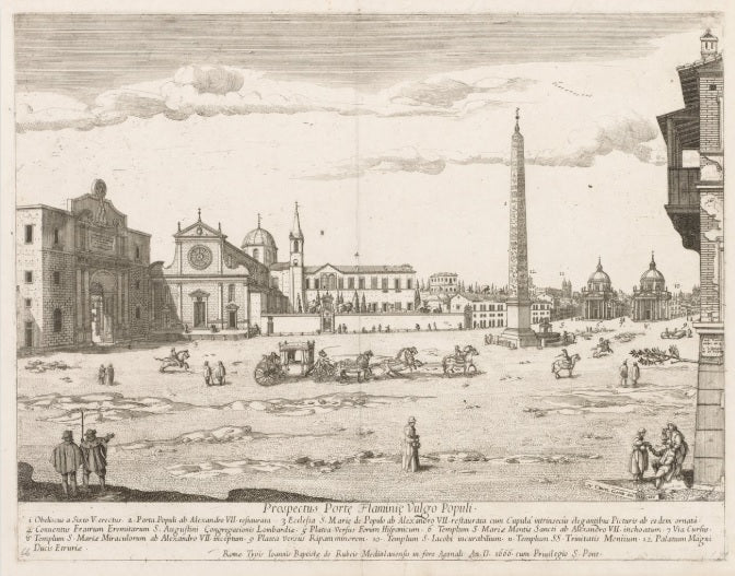 View of Rome with St. Peter's and Castel Sant' Angelo in the Distance, 1685 - Gaspare Vanvitelli - Gaspar van Wittel