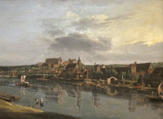 Pirna vista dalla riva destra dell'Elba - Bernardo Bellotto