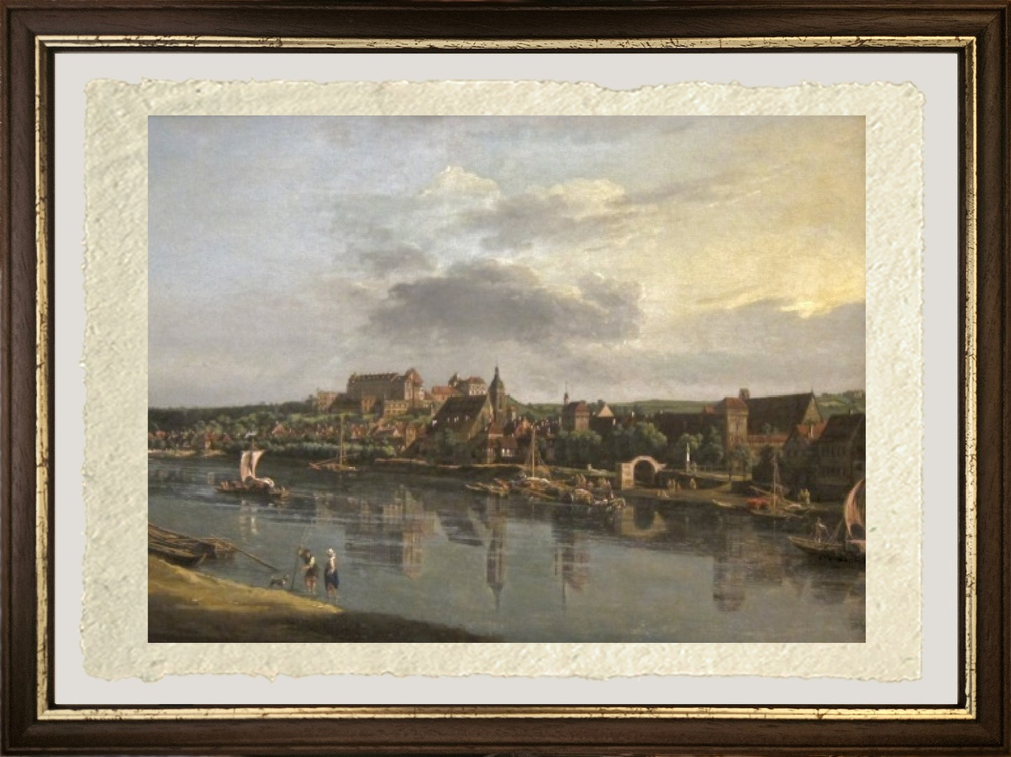 Pirna vista dalla riva destra dell'Elba - Bernardo Bellotto